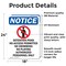 Signmission Detention Pond No Sign With Symbol, 18 in W x Rectangle, Vinyl Decal OS-2PACK-NS-D-1824-V-10980 - alternate 3